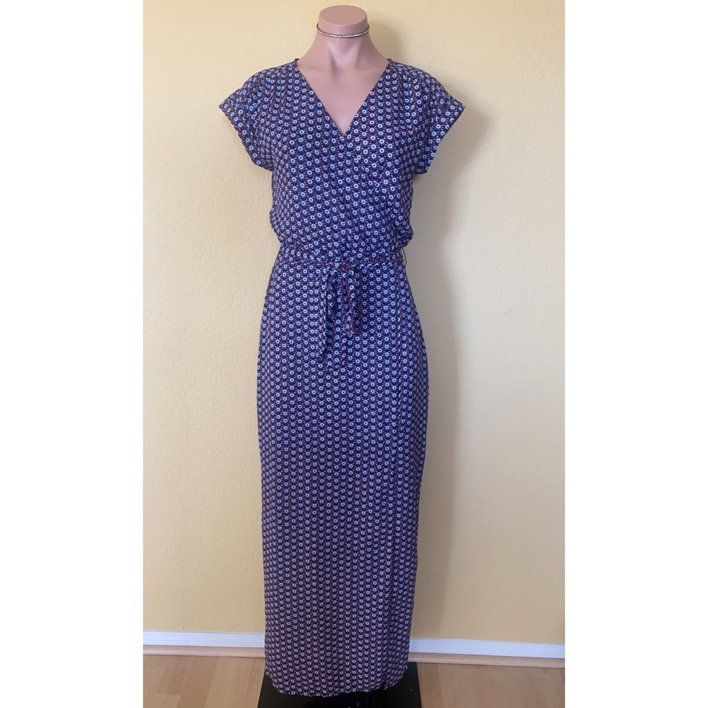 Express Floral Print Faux Wrap Maxi Dress
